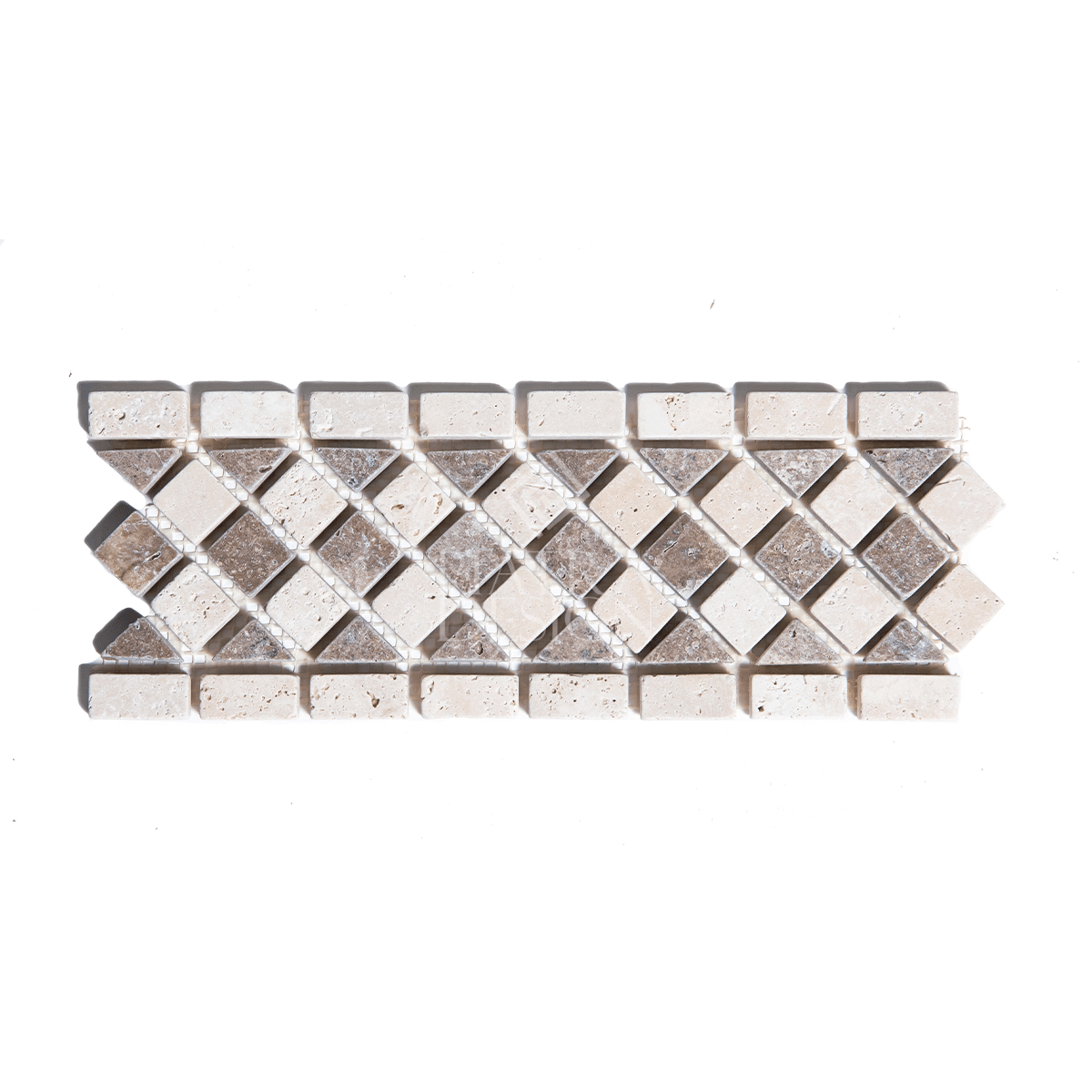 Bordura Mozaic Travertin Light Noce 11 x 27.7 x 1 cm Bordura Mozaic Travertin Light Noce 11 x 27.7 x 1 cm