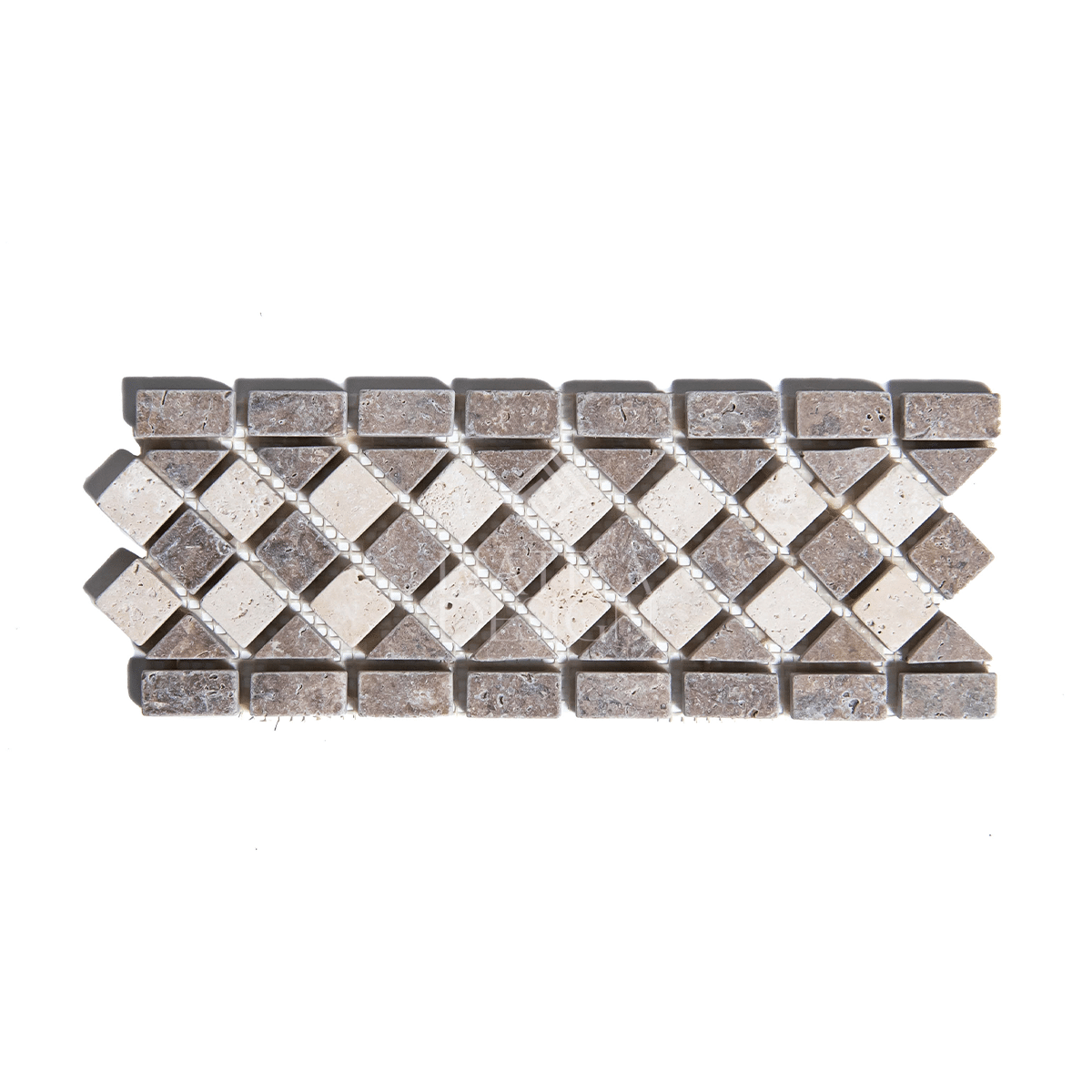 Bordura Mozaic Travertin Noce Light 11 x 27.7 x 1 cm Bordura Mozaic Travertin Noce Light 11 x 27.7 x 1 cm