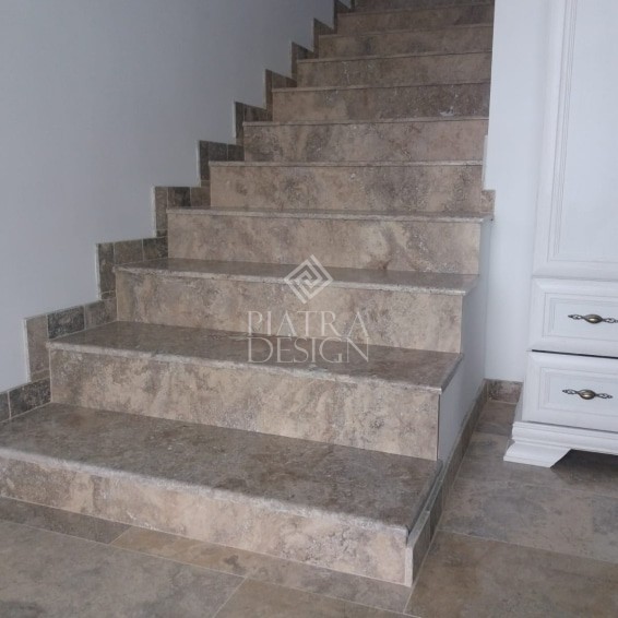 Lastra Travertin Silver CC (6) Lastra Travertin Silver CC Lustruit Chituit GR2 cm - imagine 1