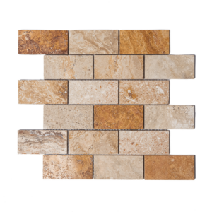 Mozaic Travertin Antique Lustruit 4.8 x 10 x 1 cm