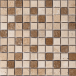 Mozaic Travertin Classic Noce Lustruit 2.3 x 2.3 x 1 cm