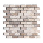 Mozaic Travertin Classic Noce Antichizat 2.3 x 4.8 x 1 cm