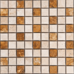 Mozaic Travertin Classic Yellow Lustruit 2.3 x 2.3 x 1 cm