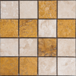 Mozaic Travertin Classic Yellow Lustruit 4.8 x 4.8 x 1 cm