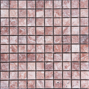Mozaic Travertin Rouge Fleurs Antichizat 2.3 x 2.3 x 1 cm