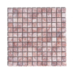 Mozaic Travertin Rouge Fleurs Antichizat 2.3 x 2.3 x 1 cm