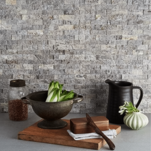 Mozaic Travertin Silver Scapitat 2.3 x 4.8 x 1 cm
