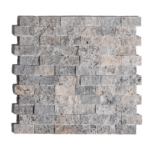 Mozaic Travertin Silver Scapitat 2.3 x 4.8 x 1 cm