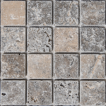 Mozaic Travertin Silver Antichizat 4.8 x 4.8 x 1 cm