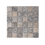 Mozaic Travertin Silver Antichizat 4.8 x 4.8 x 1 cm