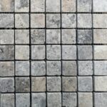 Mozaic Travertin Silver Antichizat 2.3 x 2.3 x 1 cm