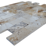 Placi Travertin Antique Blend Antichizat 7.5 x 15 x 1 cm