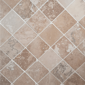 Placi Travertin Classic Rustic Slefuit Chituit 10 x 10 x 1 cm