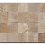 Placi Travertin Classic Rustic Slefuit Chituit 10 x 10 x 1 cm