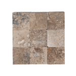 Placi Travertin Classic Rustic Slefuit Chituit 10 x 10 x 1 cm