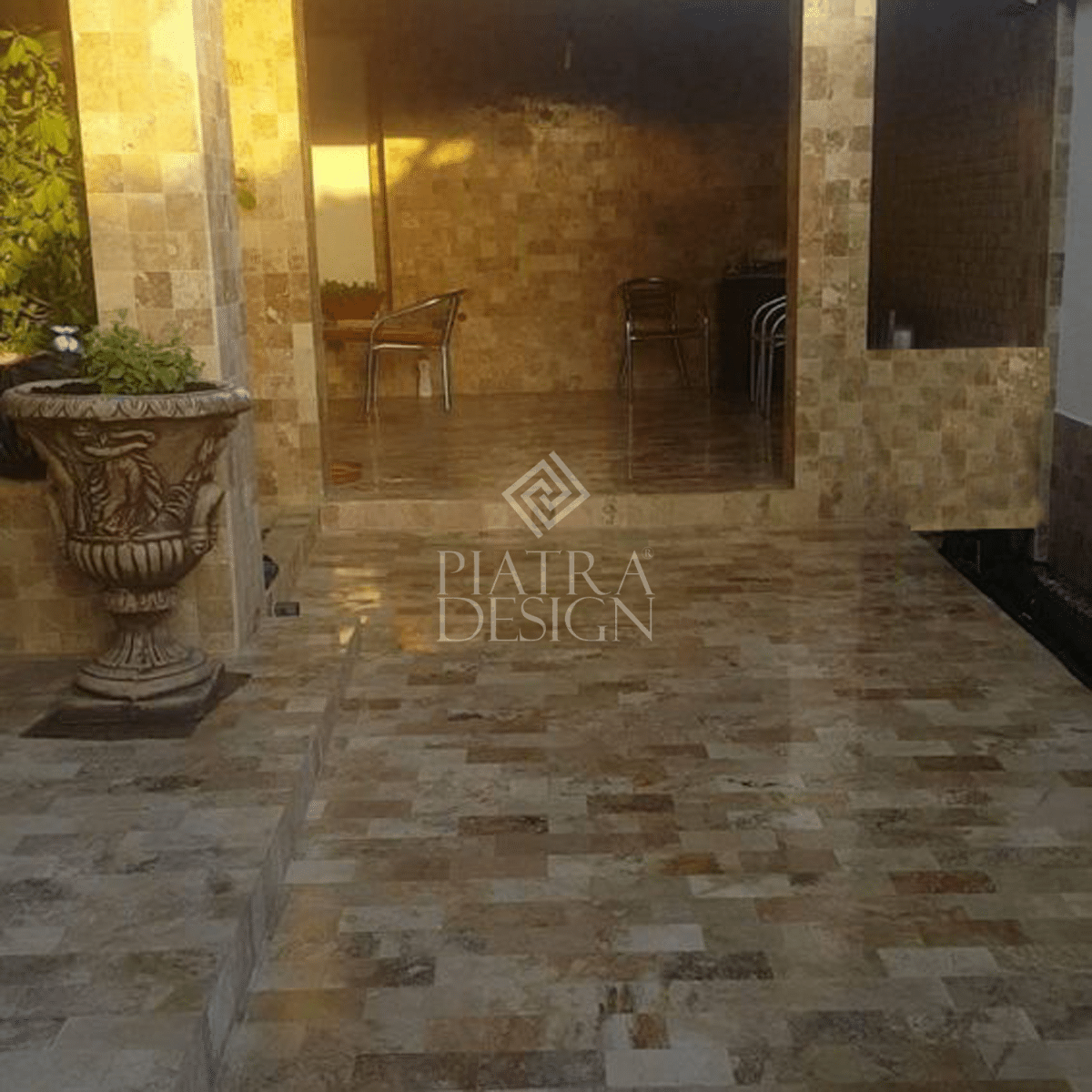 Placi Travertin Classic Rustic Slefuit Chituit 10 x 20 x 1 cm Placi Travertin Classic Rustic Slefuit Chituit 10 x 20 x 1 cm