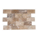 Placi Travertin Classic Rustic Slefuit Chituit 10 x 20 x 1 cm
