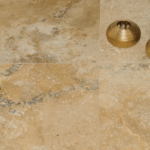 Placi Travertin Nero Slefuit Chituit 45.7 x 45.7 x 1.2 cm