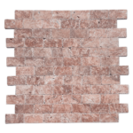 Placi Travertin Rouge Fleurs Antichizat 7.5 x 15 x 1 cm