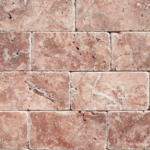 Placi Travertin Rouge Fleurs Antichizat 7.5 x 15 x 1 cm