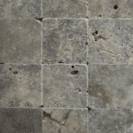 Placi Travertin Silver Rustic Antichizat 10 x 10 x 1 cm