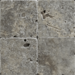 Placi Travertin Silver Rustic Antichizat 10 x 10 x 1 cm