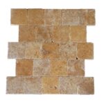 Placi Travertin Yellow Antichizat 10 x 10 x 1 cm - imagine 2