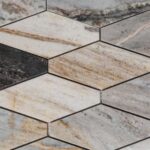 Mozaic Marmura Goldenval Long Hexagon Lustruit 6 x 13 x 1 cm - imagine 3