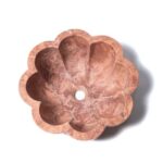 Lavoar Travertin Rouge Fleurs C25 42 x 15 - imagine 3