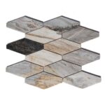 Mozaic Marmura Goldenval Long Hexagon Lustruit 6 x 13 x 1 cm - imagine 4