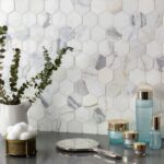 Mozaic Marmura Lila Hexagon Lustruit 5 x 1 cm