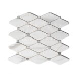 Mozaic Marmura Dolamit Diamond Lustruit 5 x 7.5 x 1 cm - imagine 4