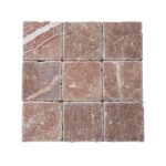 Placi Marmura Burdur Brown Antichizat C. 10 x 10 x 1 cm - imagine 3