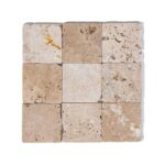 Placi Travertin Classic Rustic Antichizat 10 x 10 x 1 cm - imagine 9