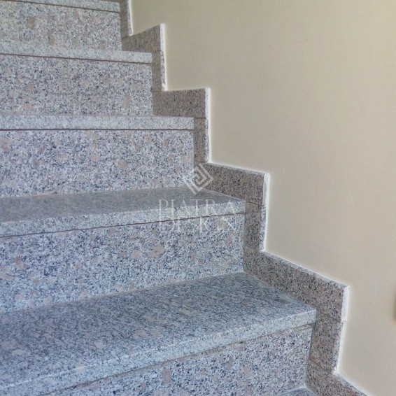 Trepte Granit Pearl Flower (5 Trepte Granit G383 Pearl Flower Lustruit - 1 lungime bizotata 125 x 33 x 2 - imagine 1