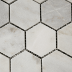 Mozaic Marmura White Hexagon Lustruit 4.8 x 1 cm