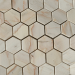 Mozaic Marmura White Hexagon Lustruit 4.8 x 1 cm