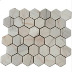 Mozaic Marmura White Hexagon Lustruit 4.8 x 1 cm