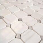 Mozaic Marmura Dolamit Octagon Lustruit 4.8 x 4.8 x 1 cm