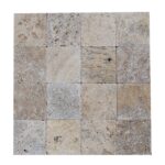 Placi Travertin Silver Rustic Antichizat 15.25 x 15.25 x 3 cm - imagine 2