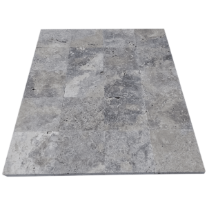 Placi Travertin Silver Rustic Antichizat 30.5 x 30.5 x 3 cm