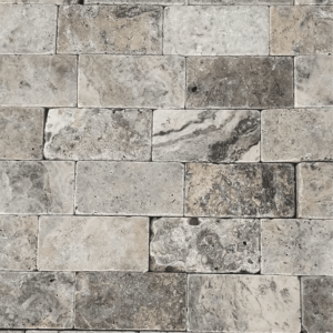 Placi Travertin Silver Rustic Antichizat 7.5 x 15 x 3 cm