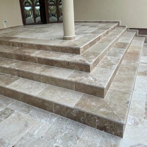 Placi Travertin Classic Antique Antichizat 1LSF - 1 lungime bastonata 33 x 61 x 3 cm
