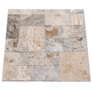 Placi Travertin Silver Antichizat Mini Set x 3 cm