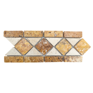Bordura Mozaic Travertin BG5 12 x 30 x 1 cm