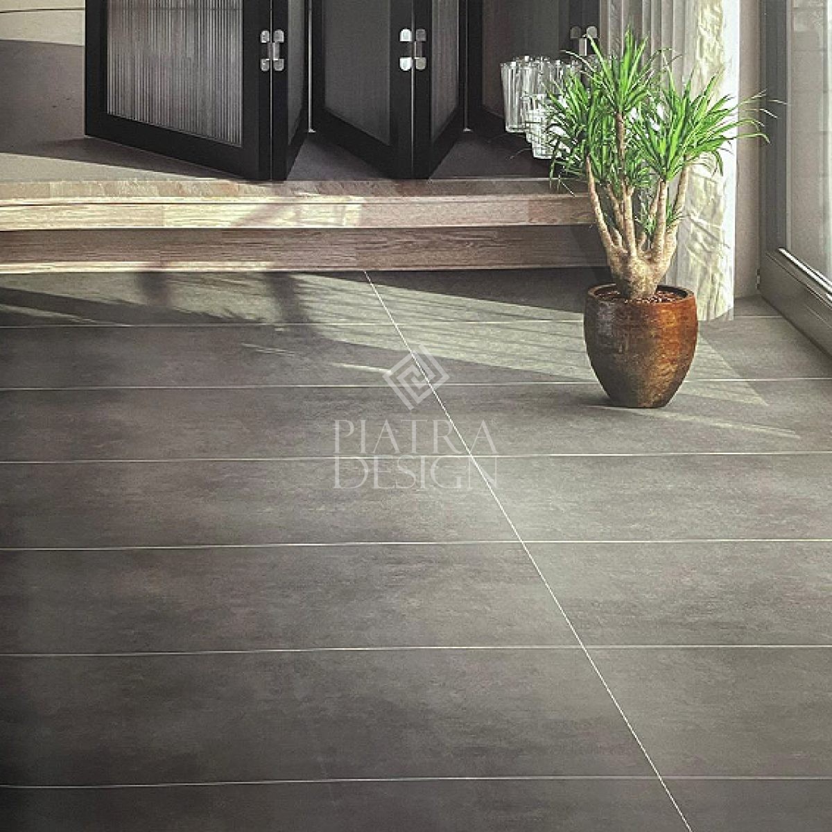MoldeDark-1200x1200 Gresie Portelanata Rectificata Molde Dark Grey Mata 60 x 120 x 1 cm - imagine 1