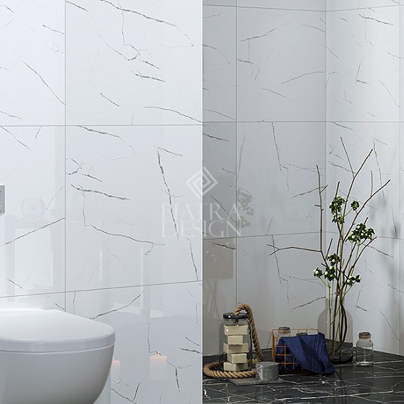 RiverWhite Gresie Portelanata Rectificata River White Lucioasa 42.7 x 86.1 x 0.95 cm - imagine 1