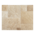 Placi Travertin Classic Periat Chituit Margini Sparte Pattern Set x 1.2 cm
