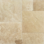 Placi Travertin Classic Periat Chituit Margini Sparte Pattern Set x 1.2 cm