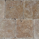 Placi Travertin Noce Antichizat 10 x 10 x 1 cm